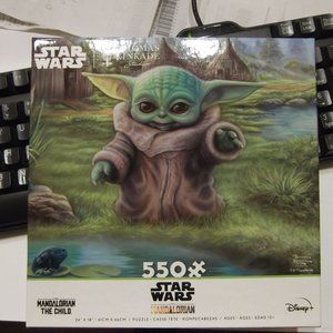 disney star wars mandalorian kinkade baby yoda puzzle